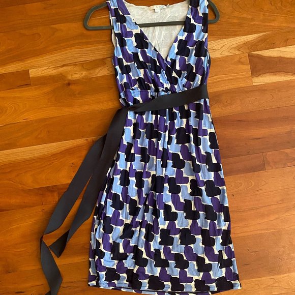 Boden Womens Knit Faux-Wrap Dress with Grogain Ribbon Belt; Size 6 (US), NWOT - Picture 1 of 6